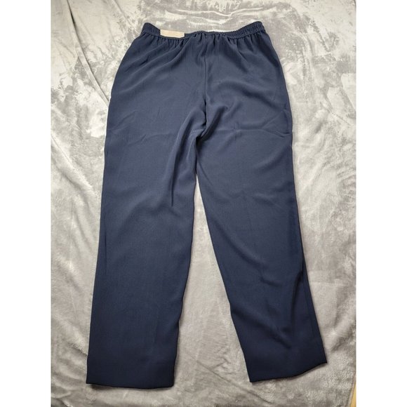 Chico's Size 1 slinky Pants Womens US size 8R Blue Ankle‎ Stretch Elastic Waist - Picture 9 of 9